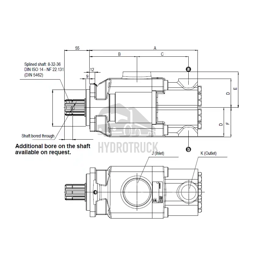 Hydraulické pístové čerpadlo HydroLeduc PA 2x50 Twin-flow 0511555