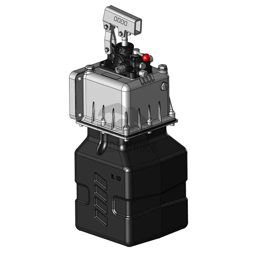 Ruční hydraulická pumpa OMFB FULCRO 12 PMI+VS s rozvaděčem a pojistným ventilem s nádrží 10L 10602000065