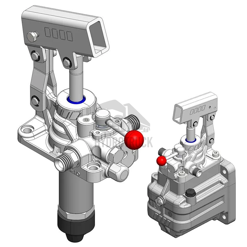 Ruční hydraulická pumpa OMFB FULCRO 25 PMI+VS s rozvaděčem a pojistným ventilem s nádrží 1L 10601100011