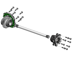 Adaptér pro zadní PTO pro převodovky Scania GR905-GRS905 R.1.28/1.58 700Nm EG651P