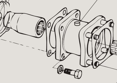 Adapter pro VP1-045/060/075 tandem, ISO čerpadlo

