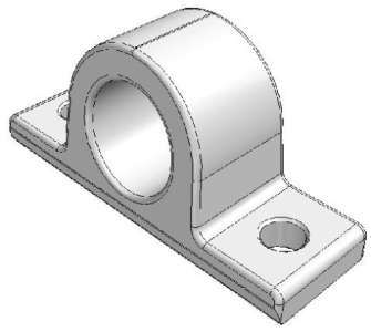 Domek pro nosný třmen hydr.válce pr. 40mm, zinkovaný